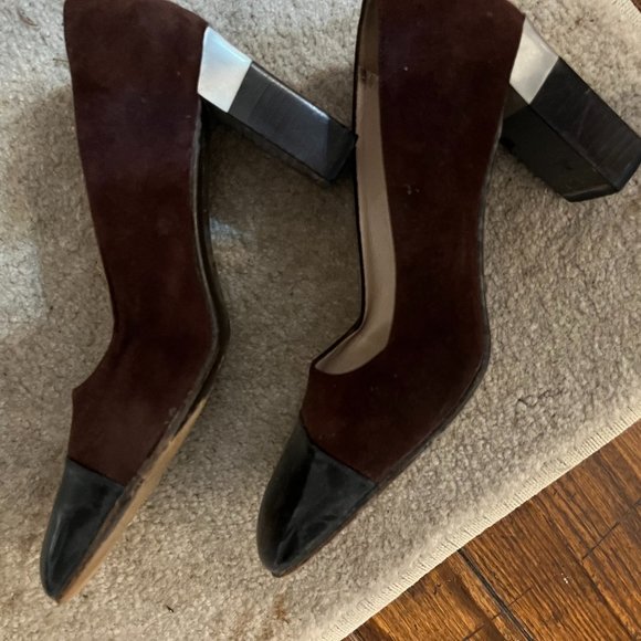 Chanel - Brown Suede and Leather Pumps -Size 9 - Picture 1 of 5